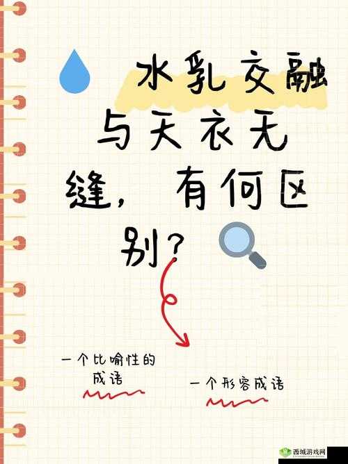 水乳交融VS天衣无缝的区别：深度剖析与对比